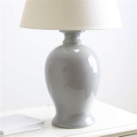 Pale Grey Ceramic Table Lamp By Marquis And Dawe