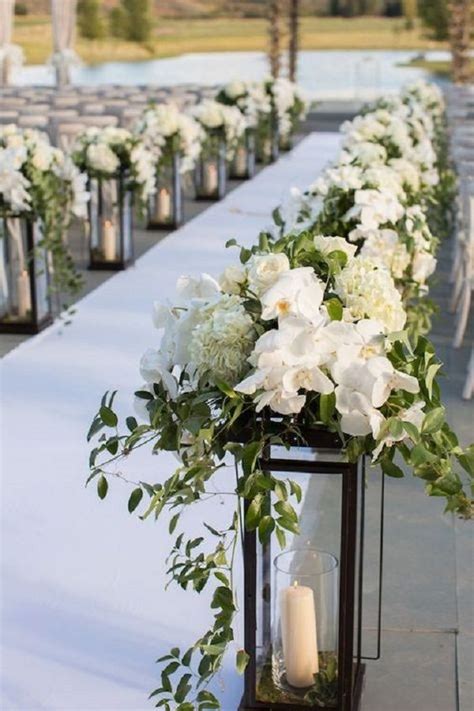 30 Romantic Wedding Walkway Ideas In 2020 Ceremony Flowers Aisle Wedding Aisle Decorations