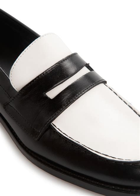 Lyst Mango Leather Penny Loafers In Black
