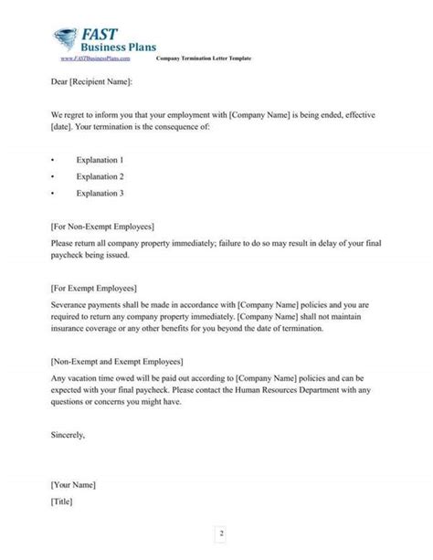16 Business Termination Letters Free Word Pdf Excel Format
