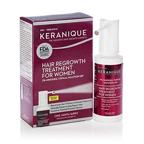 Keranique Hair Regrowth Therapy Prolonged Nozzle Sprayer 2 Minoxidil 30 Day Provide Regrow