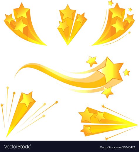 Cartoon Stars Burst Elements Royalty Free Vector Image