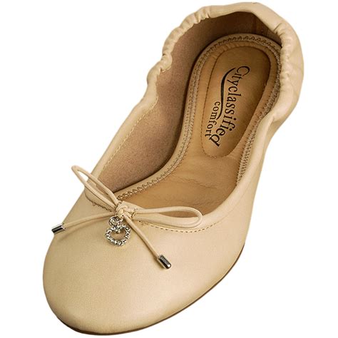 Womens Ballet Flats Slip On Ballerina Slippers Casual Comfort Padded Dress Shoes Ebay