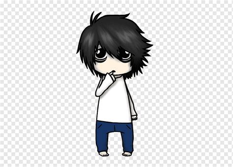 Luz Yagami Ryuk Death Note Chibi L Chibi Pelo Negro Chibi Fondo De