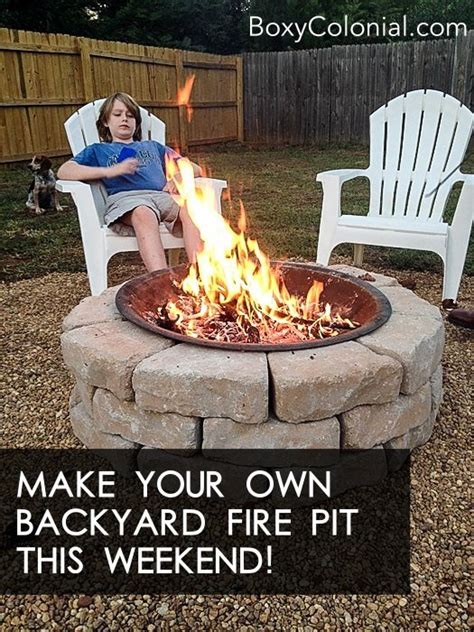 As you can see, it is not tough to build your own fire pit. Make your Own DIY Backyard Fire Pit: Cheap Weekend Project