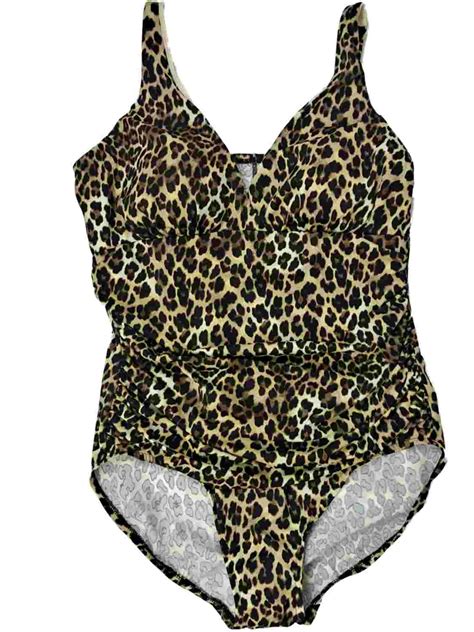 Trimshaper Womens Cheetah Leopard Animal Print One Piece Bathing Suit