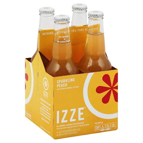 Izze Sparkling Peach Juice Beverage 12 Oz Bottles Shop Soda At H E B