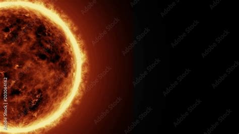 4k Realistic Sun Surface With Solar Flares Burning Of The Sun Isolated
