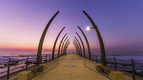 Pier At Umhlanga Rocks During Sunrise Durban South Africa Windows