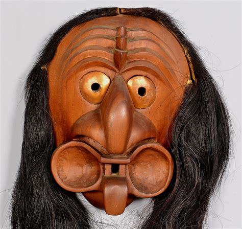 lot   native american carved false face masks