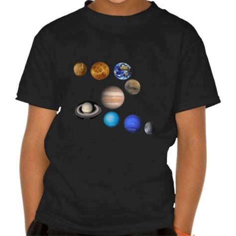 Nine Planets In The Solar System T Shirt T Shirt Cool T Shirts Solar System