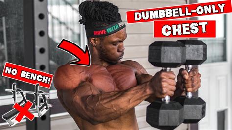 DUMBBELL CHEST WORKOUT AT HOME | NO BENCH NEEDED! - YouTube