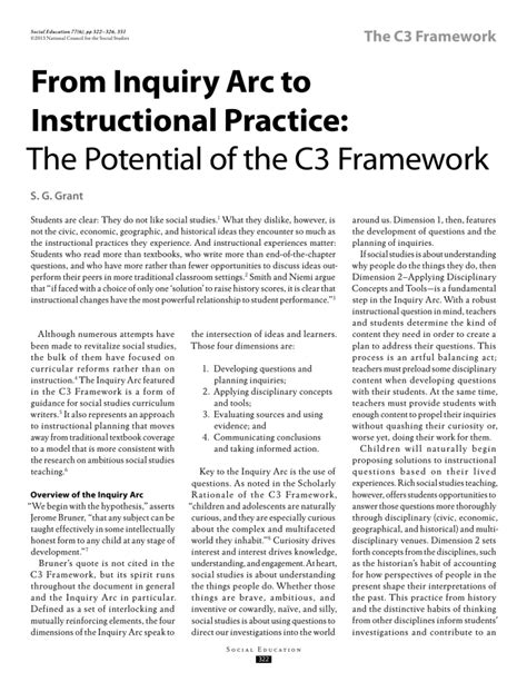 The Inquiry Arc 3c Framework