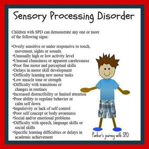 Spd Symptoms Sensory Processing Disorder Autism Sensory