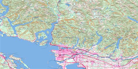 Vancouver Topo Map Free Online Nts 092g Bc