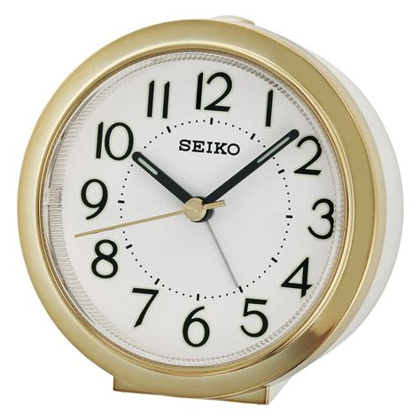 Seiko Illuminated Round Bedside Alarm Clock
