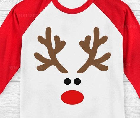 Reindeer face svg, Christmas reindeer svg, Red nosed reindeer svg, Reindeer svg, Reindeer head ...