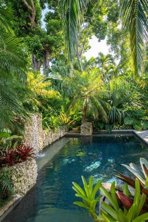 Swimming Pool And Tropical Garden In 2021 Tropical Pool Landscaping