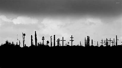 Graveyard Wallpapers Cemetery Backgrounds Monochrome Creepy Background