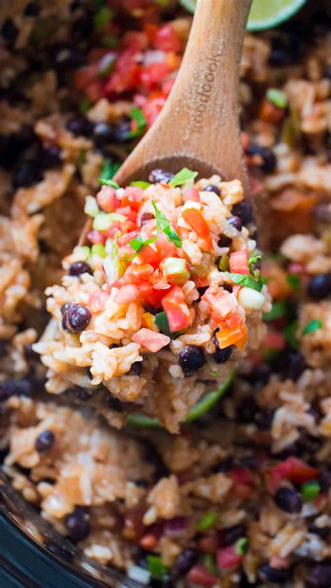 Slow Cooker Rice And Beans Recipe Sandsm