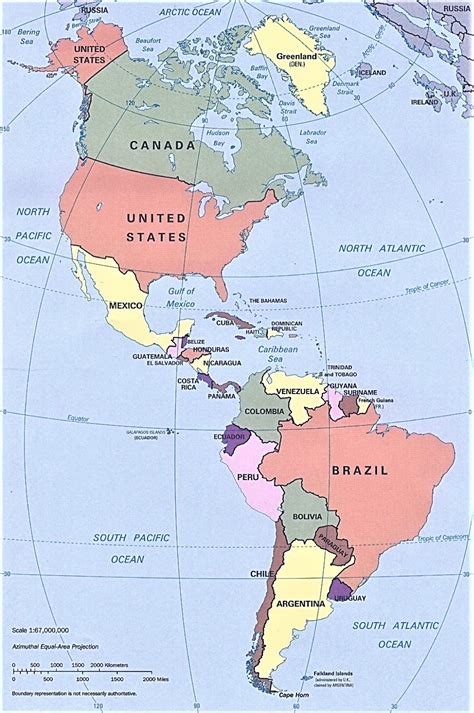 Mapa De America Con Capitales