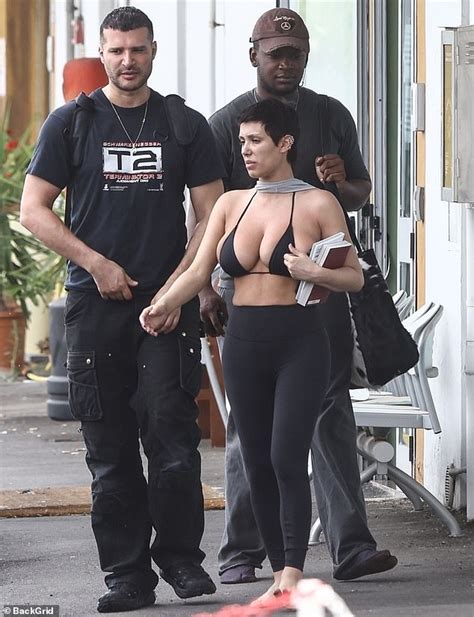 Kanye West S Busty Wife Bianca Censori Turns Heads With VERY Revealing Nude Top Daily Mail