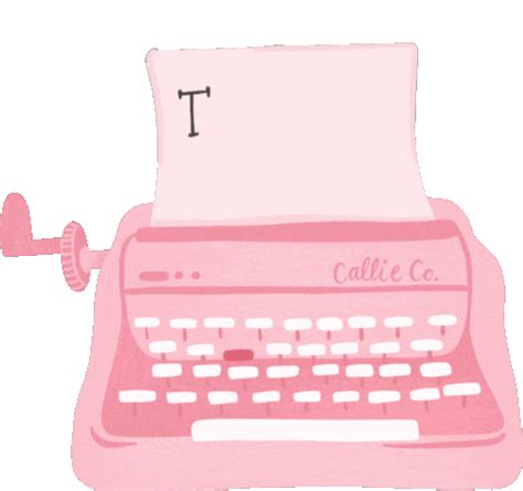 Pink Thank You Sticker Pink Thank You Typewriter Descobrir E