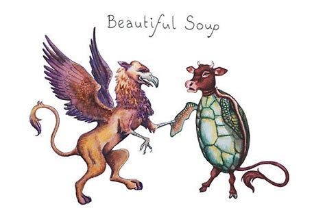 Illustration Of The Gryphon And The Mock Turtle Singing Beautiful Soup