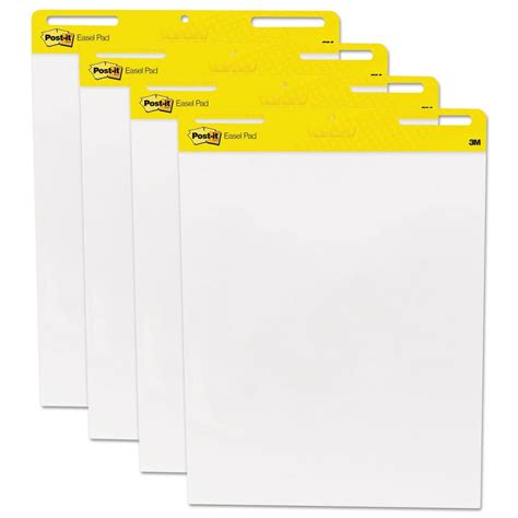Post It Easel Pads Super Sticky 559 Vad 4pk Self Stick Easel Pads 25 X 30 White 4 30 Sheet