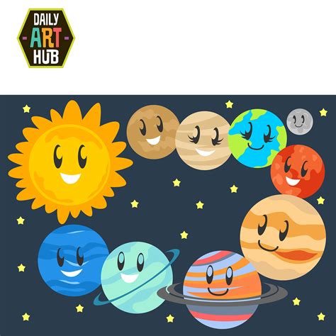 Cute Planets Clip Art Set Daily Art Hub Graphics Alphabets And Svg
