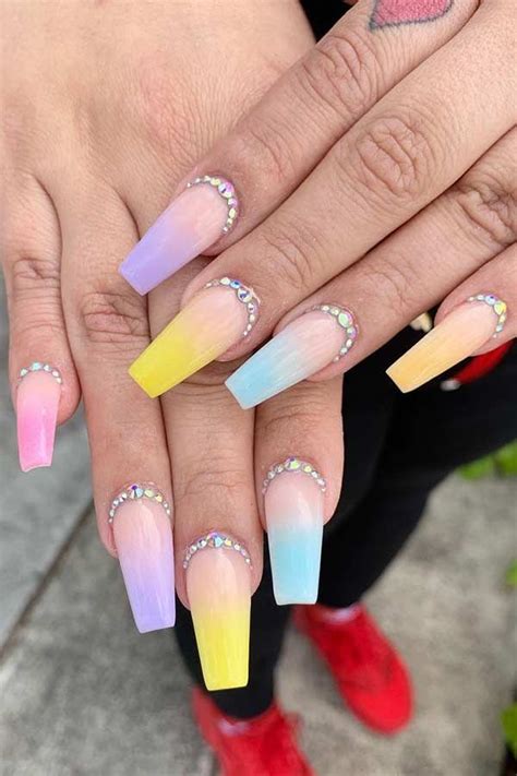 23 Cute Multi Colored Nails To Copy This Summer Stayglam Purple