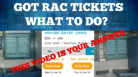 What Is Rac Tickets Rac Full Explained Indian Railways Youtube