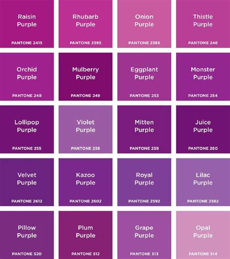 Pantone Colours Abrams Appleseed Pantone Color Chart Purple Color