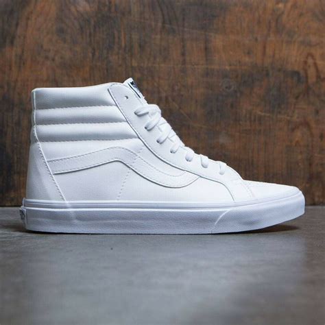 Vans Sk8 Hi Reissue Classic Tumble True White Mens Skate Shoes Size 10