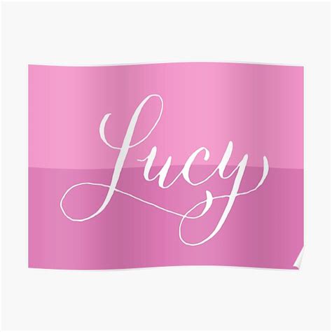 Lucy Modern Calligraphy Name Design Poster For Sale By Cheesim