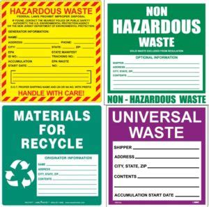 Hazardous Waste Labeling And Marking Clean Management