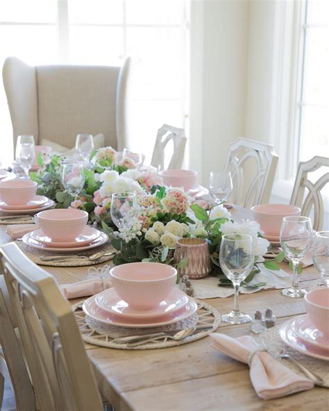 Who Doesnt Love A Pink And White Valentines Day Tablescape I Know I