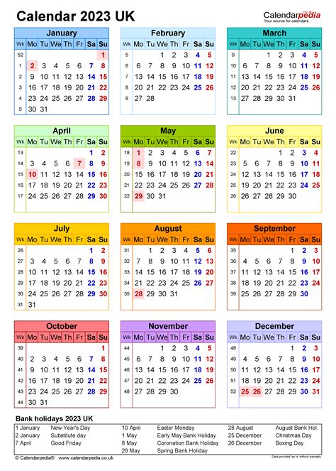 2023 Calendar With Holidays Printable Uk Get Calendar 2023 Update