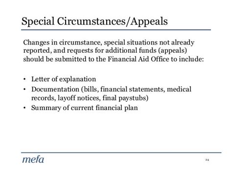 Special Circumstances Financial Aid Letter Example Database Letter