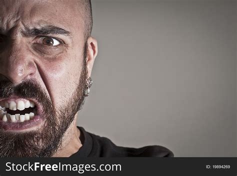 Mid Frontal Portrait Of A Man Yelling Free Stock Images And Photos