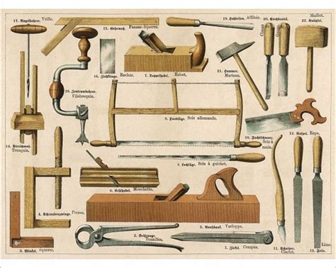 Print Of Tools Used In Carpentry And Joinery In 2020 Carpentry And