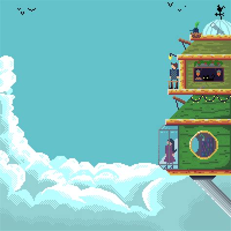 Pixilart Flying House By Tibipad