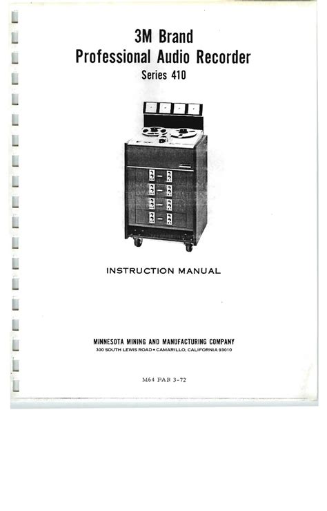3m Series 410 Instruction Manual Pdf Download Manualslib