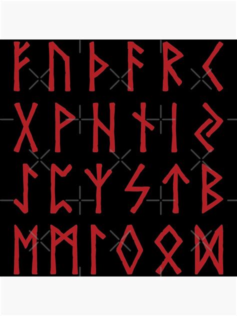 Viking Runes The Runic Alphabet Poster For Sale By Iscastudioart