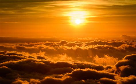 Hd Wallpaper Above The Clouds Nature Sun And Sky Purple Sunset