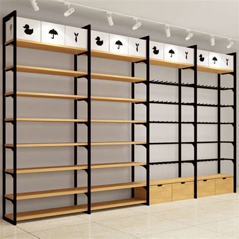 Wood racks design Gondola shelf for boutique store display rack | Store