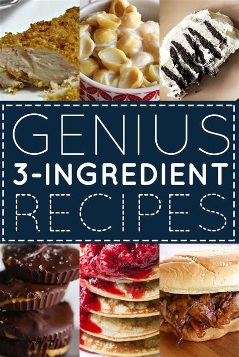 33 Genius Three Ingredient Recipes Three Ingredient Recipes