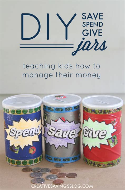 Diy Save Spend Give Jars Teaching Kids To Manage Money Kids Money