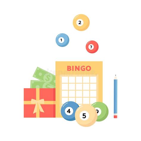 Bolas De Cartas De Juego Bingo Y Concepto De Premio De Dinero Aislado En Fondo Blanco