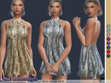 Sequin Mini Dress By Ekinege At Tsr Sims 4 Updates